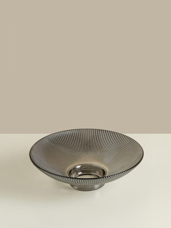 Bantam Striped Glass Fruit Bowl