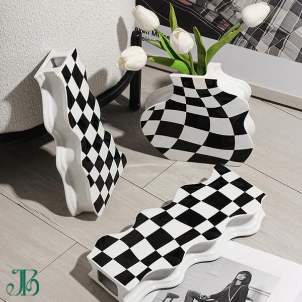 Medieval Checkerboard Vase - Image 2