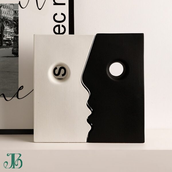 Abstract Face Vase-Frosted - Image 3